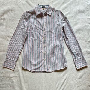 J. Crew Multicolor Striped Long Sleeve Dress Shirt Size S